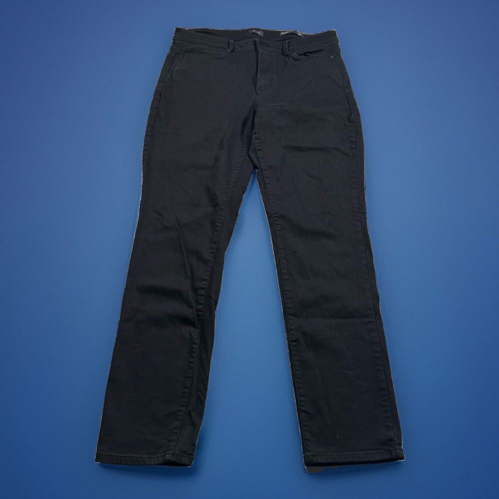 J Jill Denim Slim Ankle Jeans Women’s 10T 32x30 Black Dark Wash Stretch Auth Fit